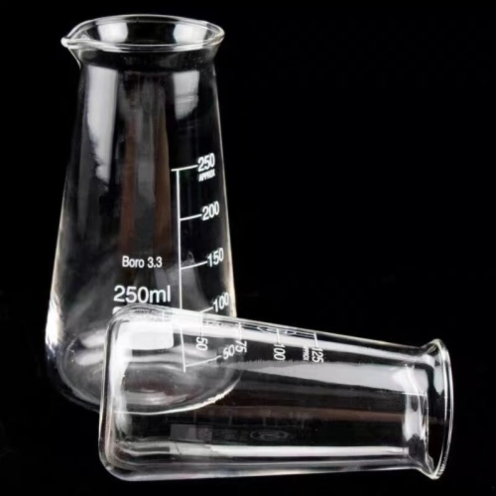 Borosilicate glass 3.3 Conical Beaker with Spout 125ml, CA-11030125 Borosilicate glass 3.3 Conical Beaker with Spout 125ml, CA-11030125